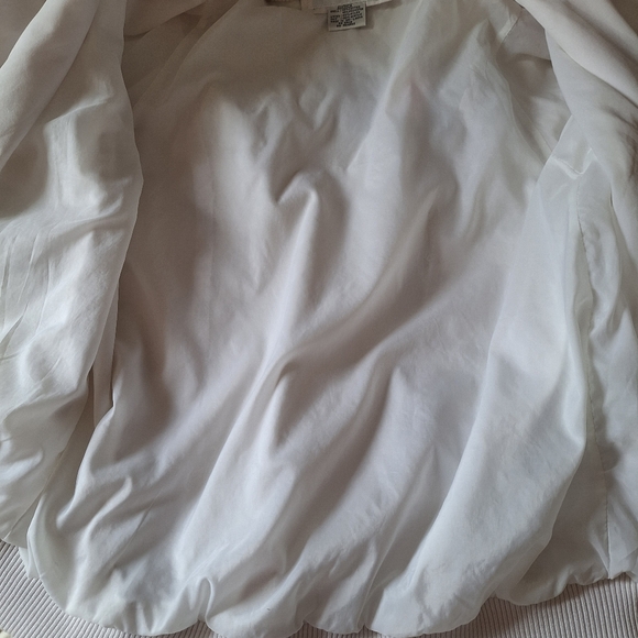 Vintage white jacket Country Concepts Banded Hem 80s Bomber Style Medium - Picture 9 of 16